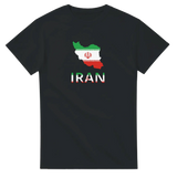 T-shirt drapeau iran en carte - pixelforma