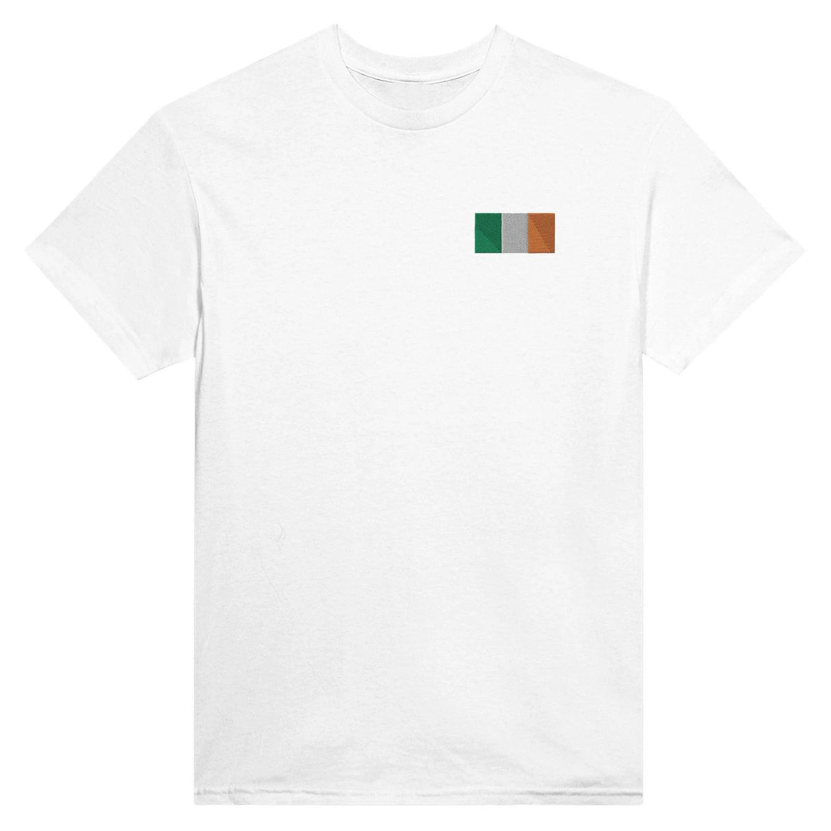 T-shirt drapeau irlande broderie couleur coton mélangé