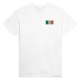 T-shirt drapeau irlande broderie couleur coton mélangé