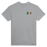 T-shirt drapeau irlande broderie couleur coton mélangé