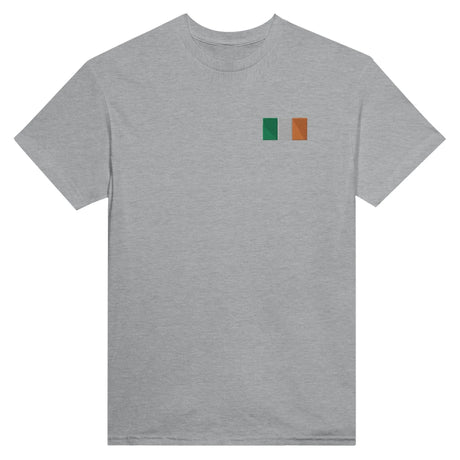 T-shirt drapeau irlande broderie couleur coton mélangé