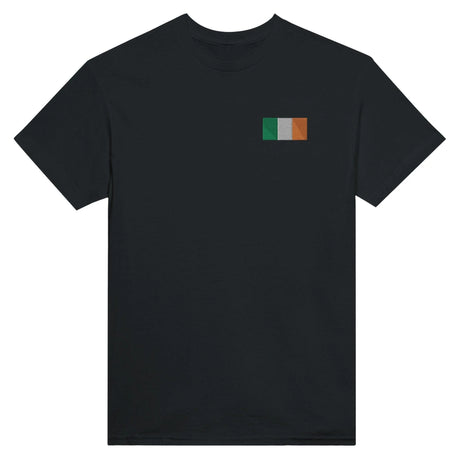 T-shirt drapeau irlande broderie couleur coton mélangé