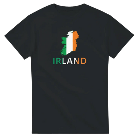 T-shirt drapeau irlande carte - pixelforma