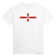 T-shirt drapeau irlande du nord brodé coton mélangé