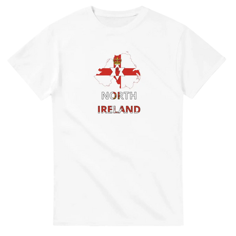 T-shirt drapeau irlande du nord carte - pixelforma