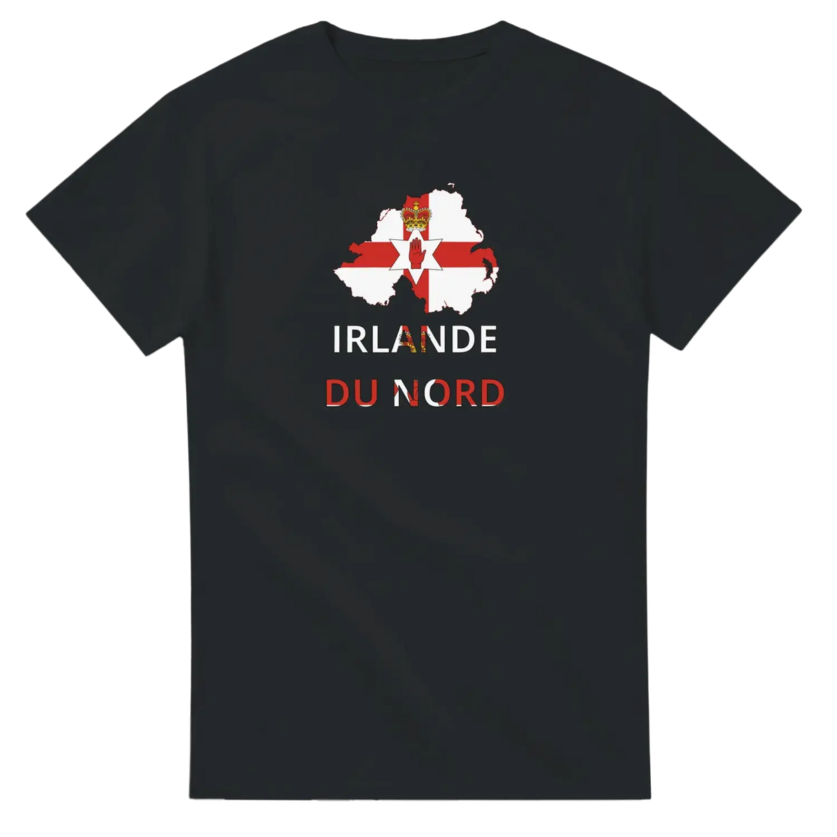 T-shirt drapeau irlande du nord en carte - pixelforma