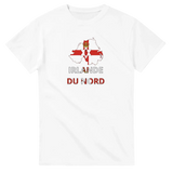 T-shirt drapeau irlande du nord en carte - pixelforma