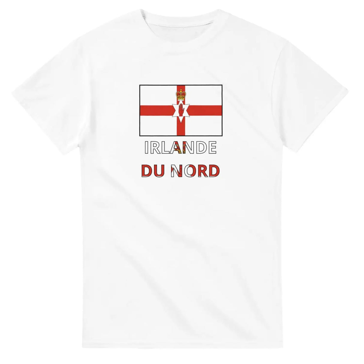 T-shirt drapeau irlande du nord en texte - pixelforma