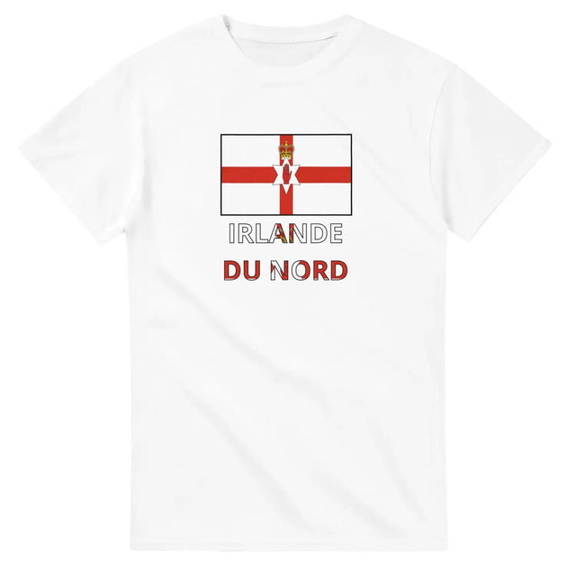 T-shirt drapeau irlande du nord en texte - pixelforma