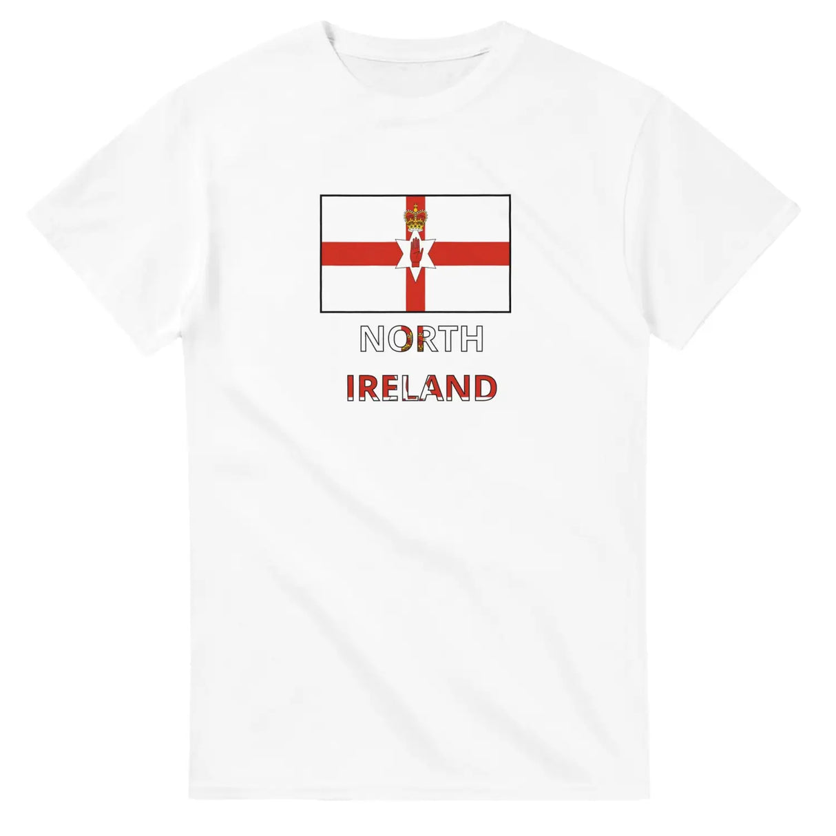 T-shirt drapeau irlande du nord texte - pixelforma