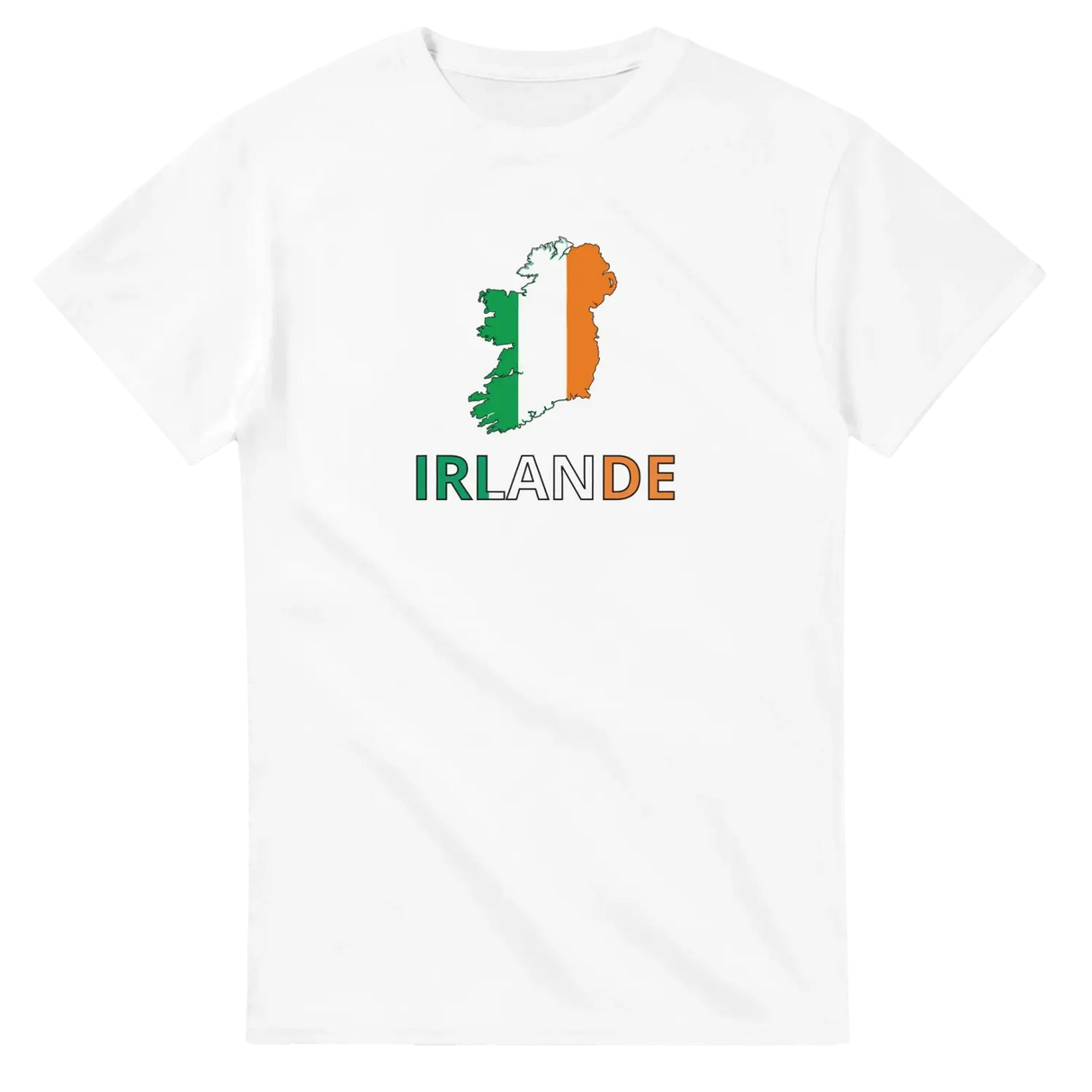 T-shirt drapeau irlande en carte - pixelforma