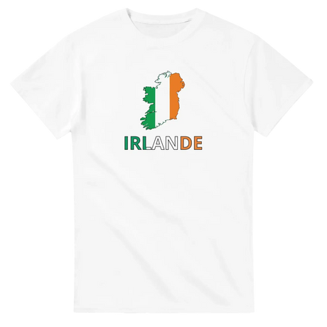 T-shirt drapeau irlande en carte - pixelforma