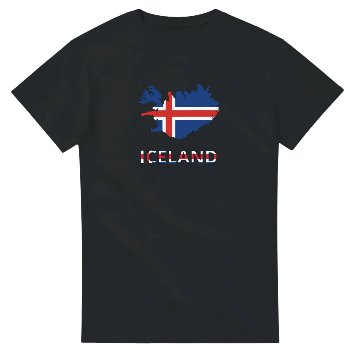 T-shirt drapeau islande carte - pixelforma