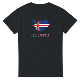 T-shirt drapeau islande carte - pixelforma