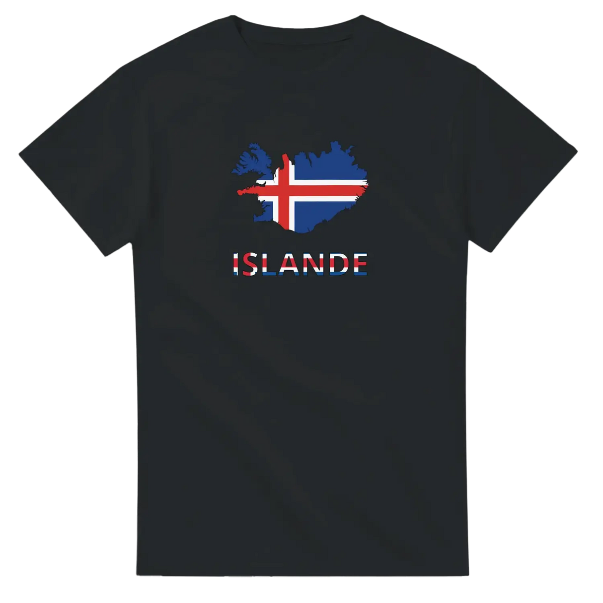 T-shirt drapeau islande en carte - pixelforma