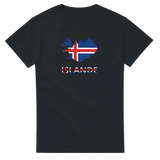 T-shirt drapeau islande en carte - pixelforma