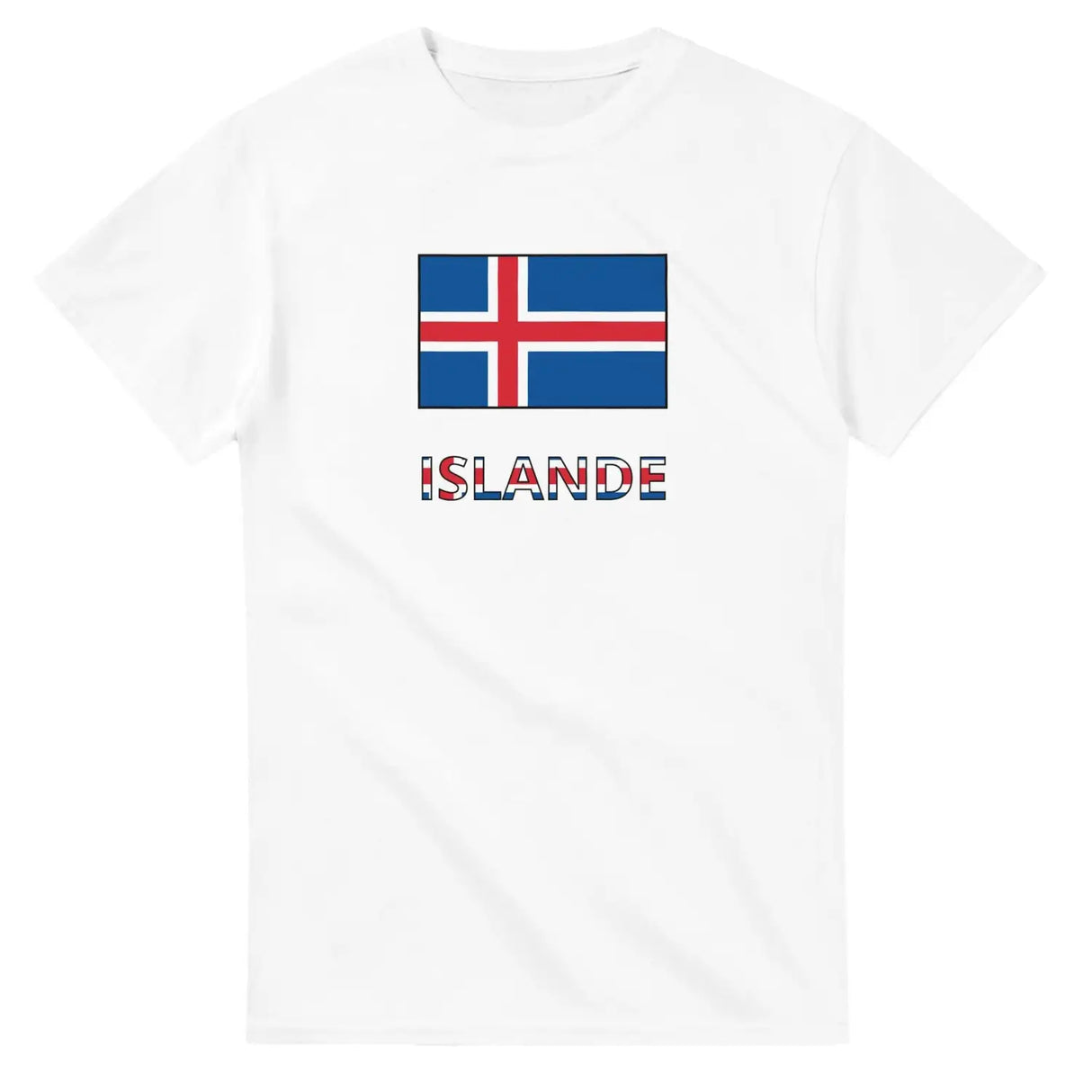 T-shirt drapeau islande en texte - pixelforma