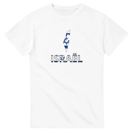 T-shirt drapeau israël en carte - pixelforma