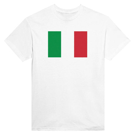 T-shirt drapeau italie brodé en coton mélangé élégant