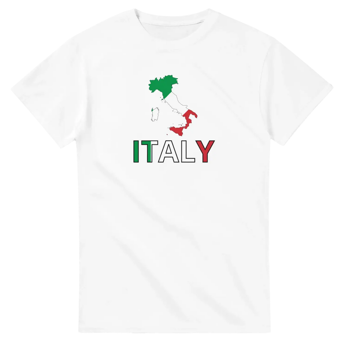 T-shirt drapeau italie carte - pixelforma