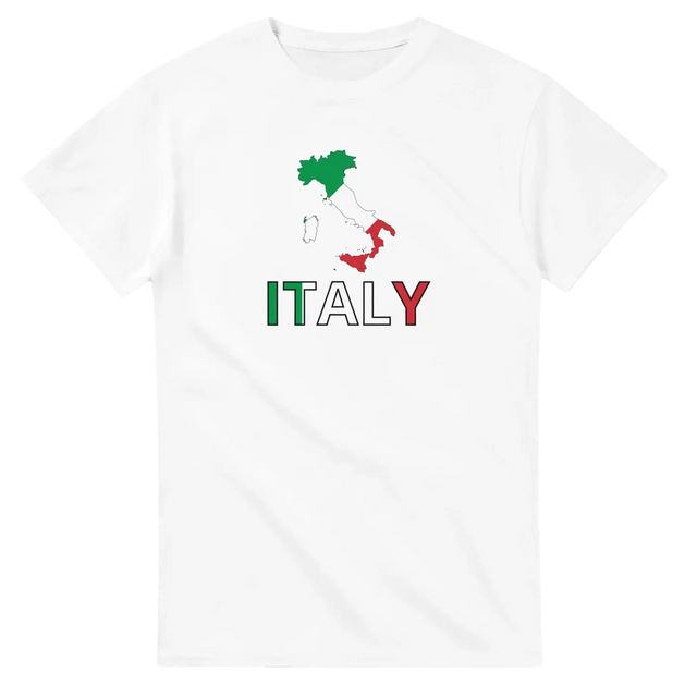 T-shirt drapeau italie carte - pixelforma