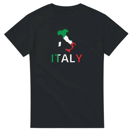 T-shirt drapeau italie carte - pixelforma