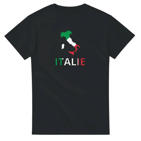 T-shirt drapeau italie en carte - pixelforma