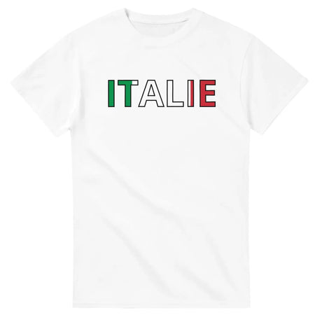 T-shirt drapeau italie en écriture - pixelforma