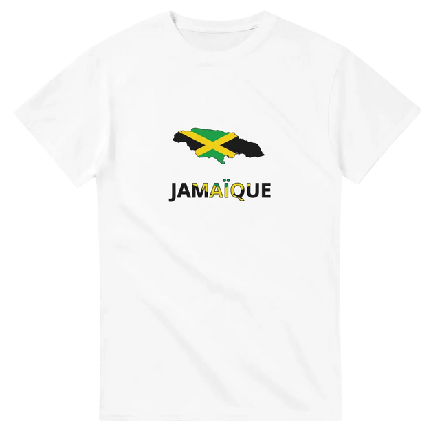 T-shirt drapeau jamaïque en carte - pixelforma