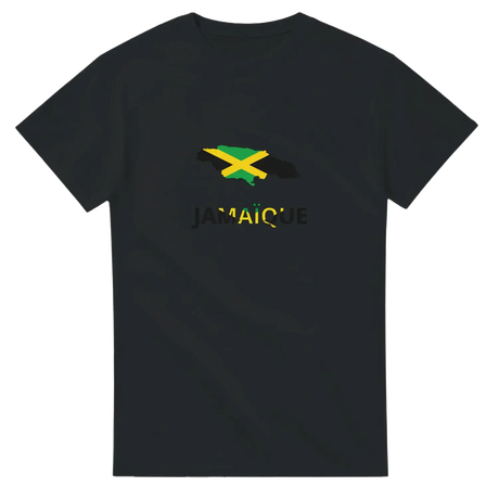 T-shirt drapeau jamaïque en carte - pixelforma