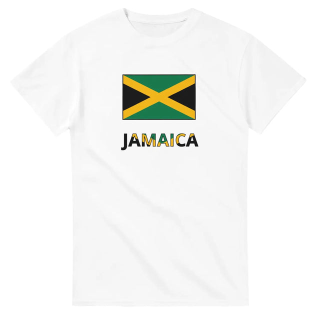 T-shirt drapeau jamaïque texte - pixelforma