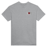 T-shirt drapeau japon broderie couleur coton mélangé