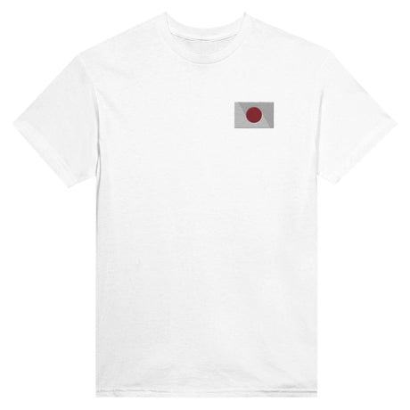 T-shirt drapeau japon broderie couleur coton mélangé
