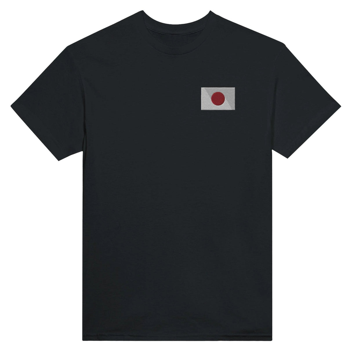 T-shirt drapeau japon broderie couleur coton mélangé