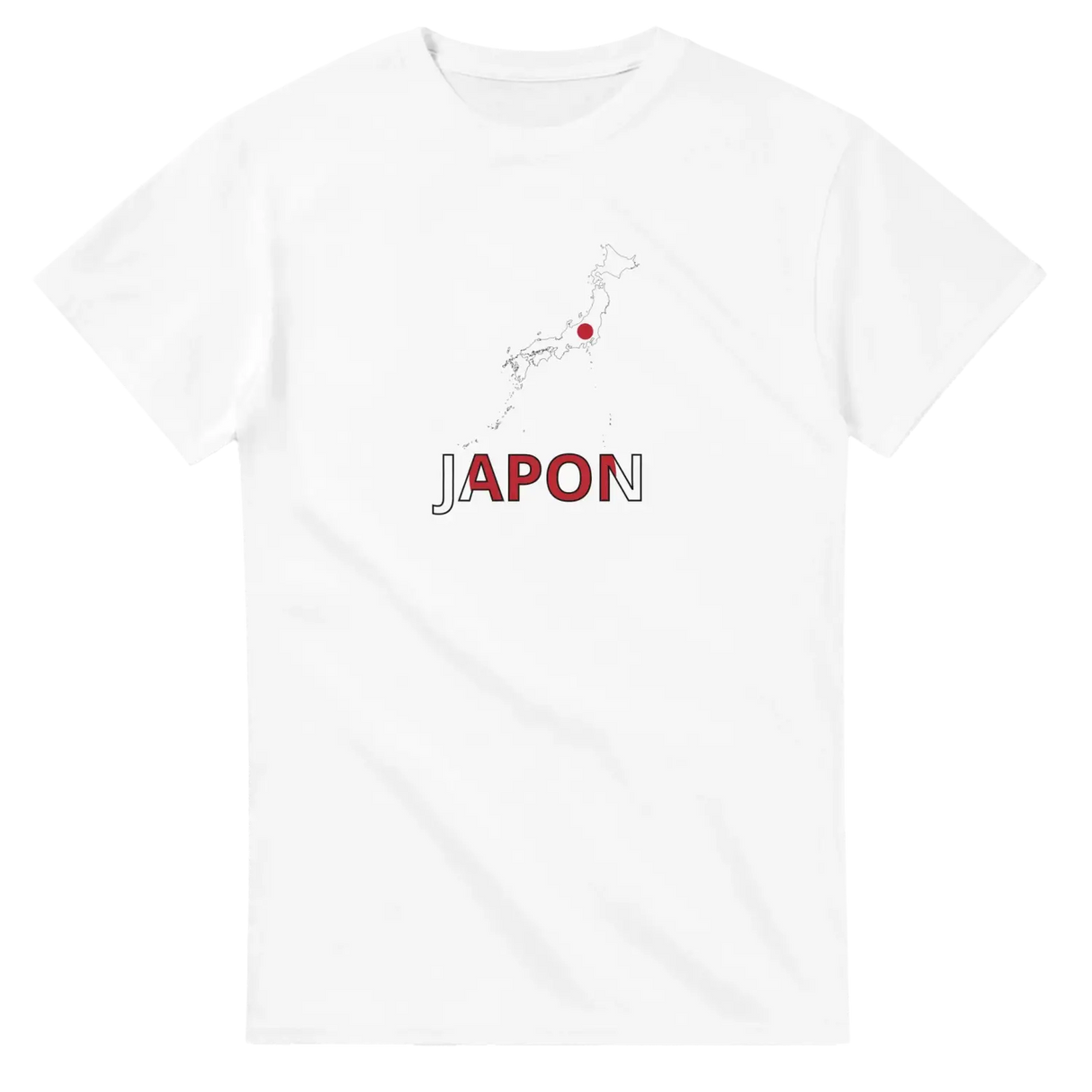 T-shirt drapeau japon en carte - pixelforma