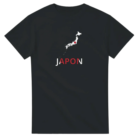 T-shirt drapeau japon en carte - pixelforma