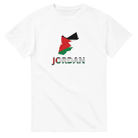 T-shirt drapeau jordanie carte - pixelforma