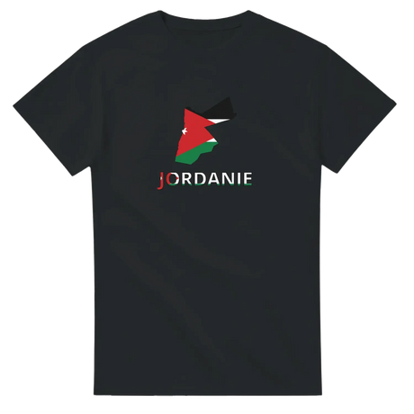 T-shirt drapeau jordanie en carte - pixelforma