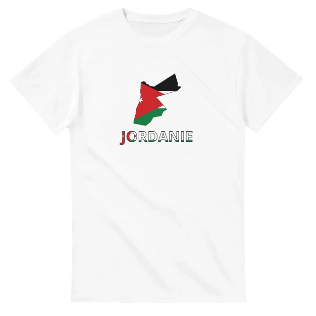 T-shirt drapeau jordanie en carte - pixelforma