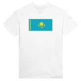 T-shirt drapeau kazakhstan coton mélangé brodé élégant