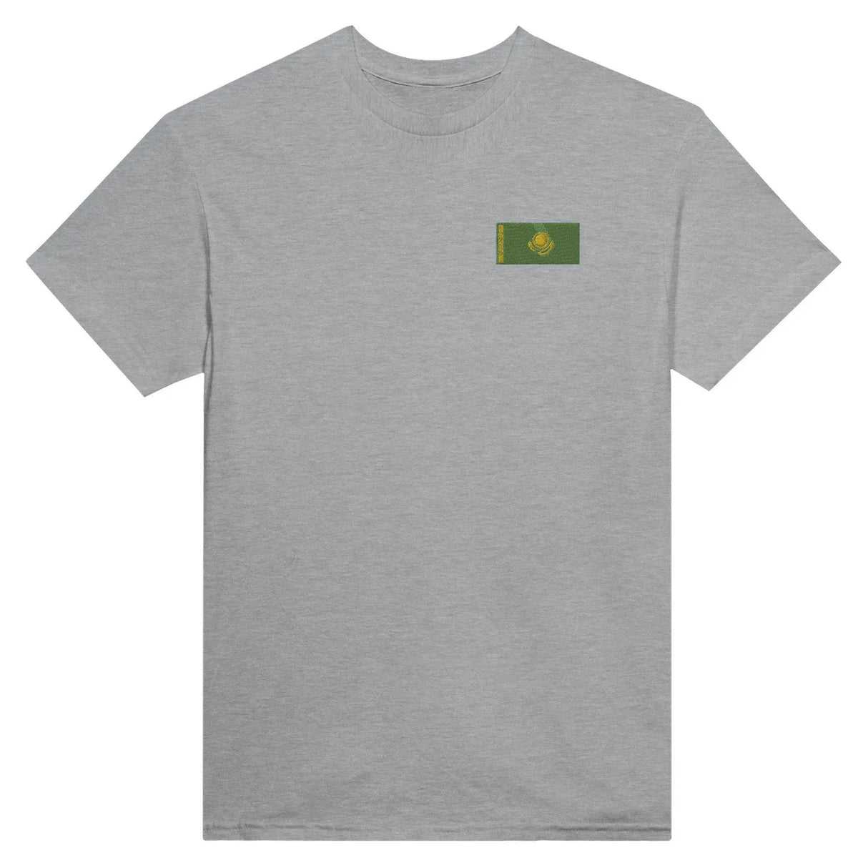 T-shirt drapeau kazakhstan coton mélangé broderie couleur