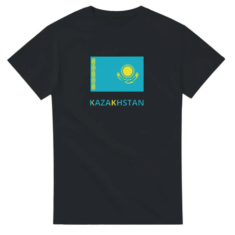 T-shirt drapeau kazakhstan en texte - pixelforma