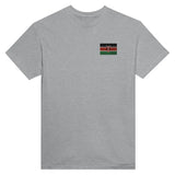 T-shirt drapeau kenya coton mélangé broderie couleur