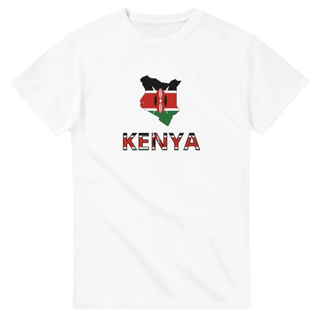 T-shirt drapeau kenya en carte - pixelforma