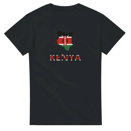 T-shirt drapeau kenya en carte - pixelforma