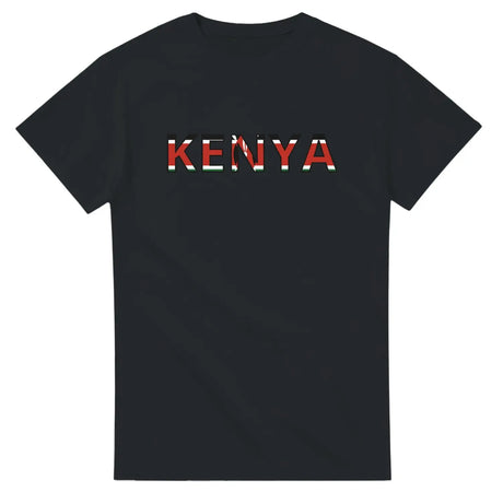 T-shirt drapeau kenya en écriture - pixelforma