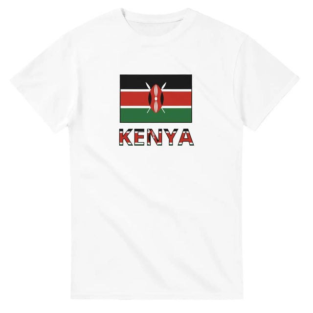 T-shirt drapeau kenya en texte - pixelforma