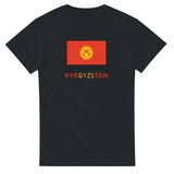 T-shirt drapeau kirghizistan texte - pixelforma