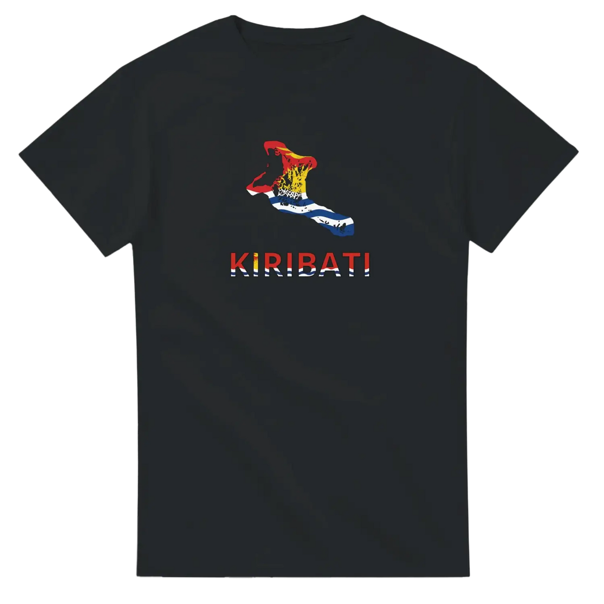 T-shirt drapeau kiribati en carte - pixelforma