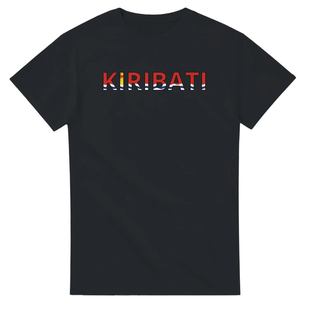 T-shirt drapeau kiribati en écriture - pixelforma